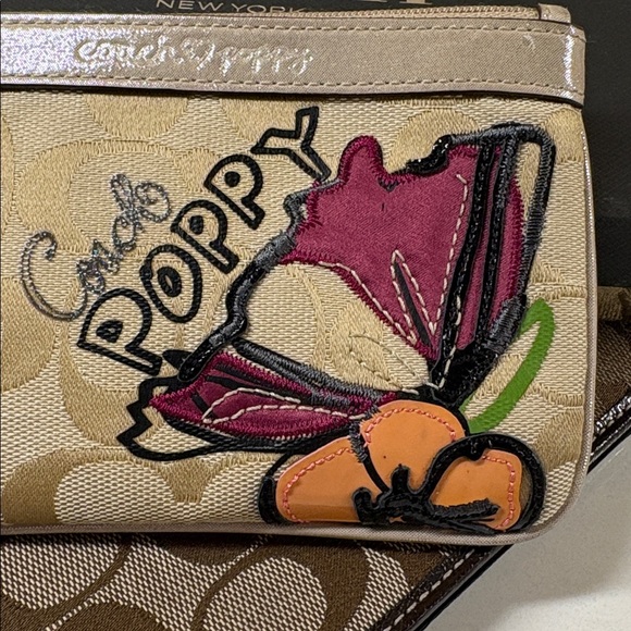 Rare COACH Poppy トートバッグ Pepper wristlet Coach Poppy Pepper 
